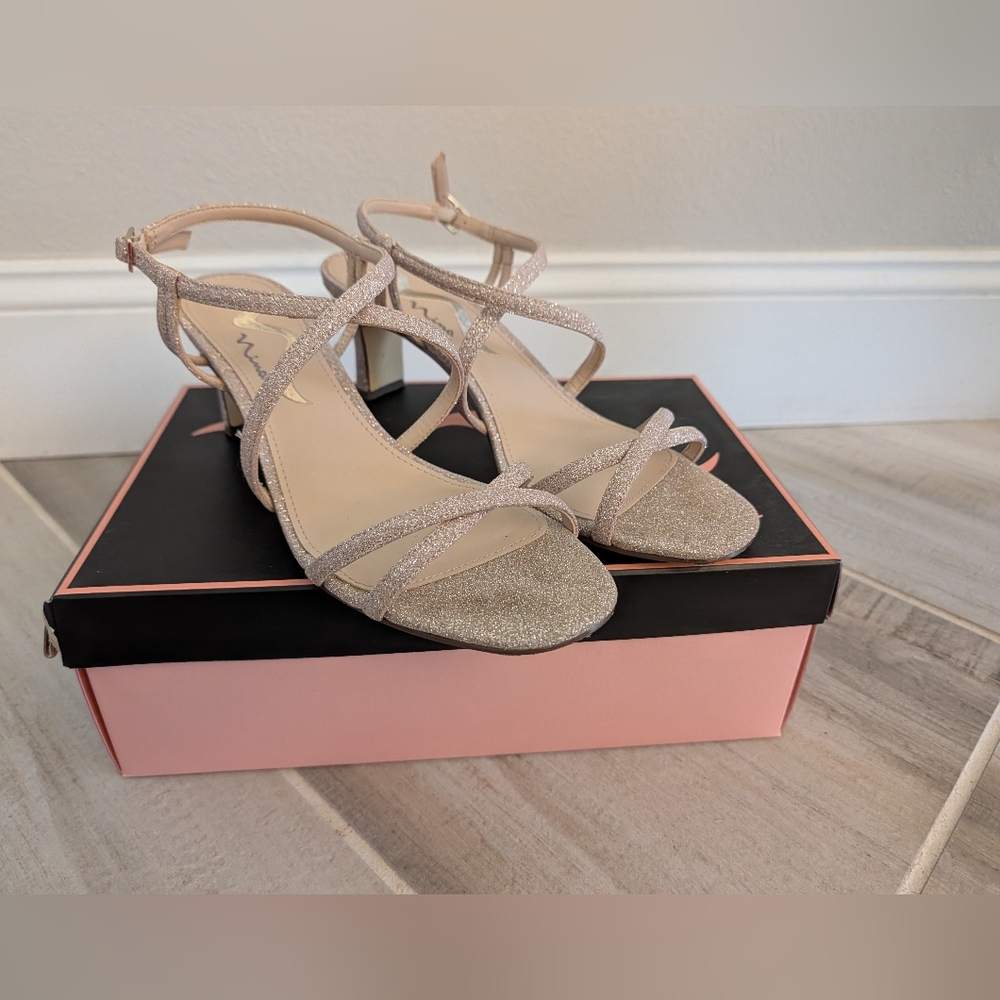 Chic Women's Glitter Block Heels
